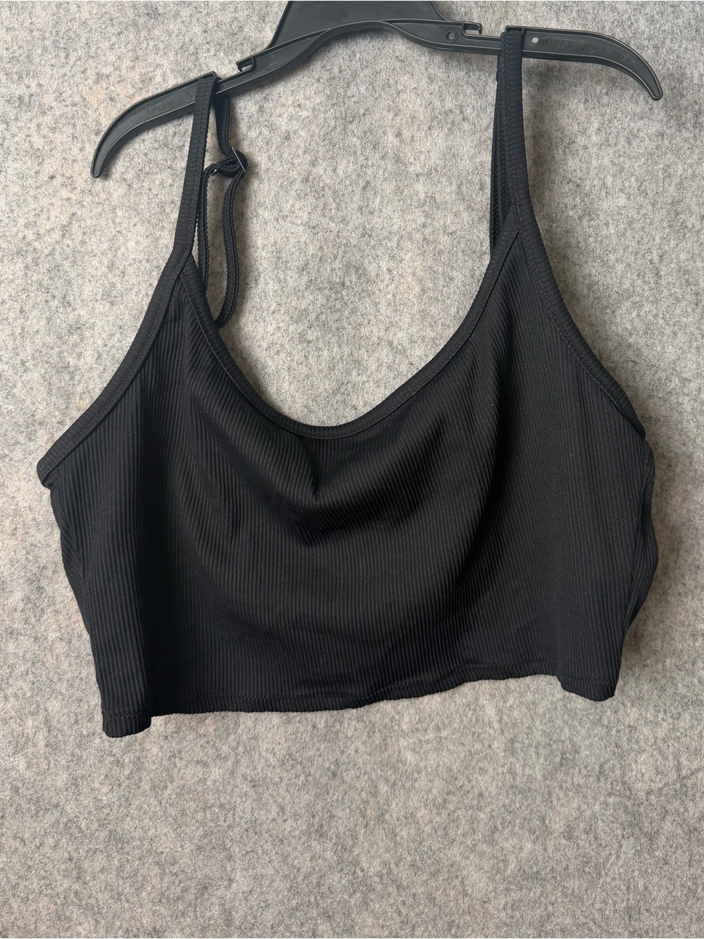 aerie woman’s Large Black Ribbed scoop neck  Bralette